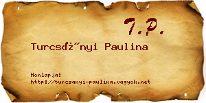 Turcsányi Paulina névjegykártya